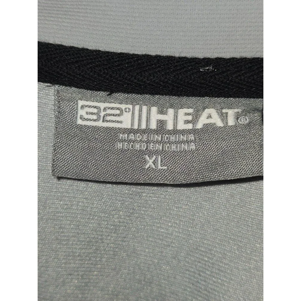 32°HEAT Men’s Full-Zip Light Jacket Softshell Fleece Grey Size XL